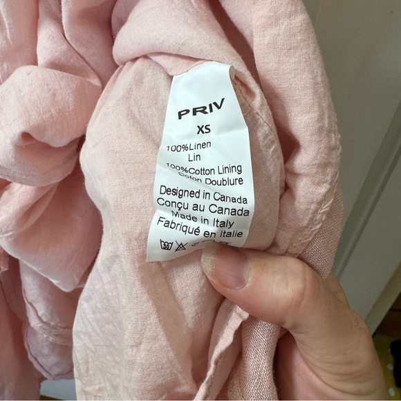 Jillian Harris x Priv Hamptons Mini Babydoll Linen Button Dress - Picture 6 of 9